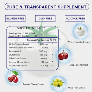 เครื่องดื่มน้ำมะเขือเทศขาว Haccp OEM สารต้านอนุมูลอิสระจากมะเขือเทศ ช่วยให้ผิวขาวกระจ่างใส เครื่องดื่มเพื่อสุขภาพ วัตถุดิบอาหารเสริมโภชนาการ - Product Image 3