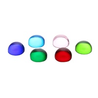 Pierres synthétiques en agate ronde polie, cabochon, pierres en vrac