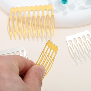 Korean Style Metal Hair Comb 4 6 8 10 Tooth Iron Hairpin Handmade Hair Accessory Solid Color DIY Jewelry Accessories - Product Image 3