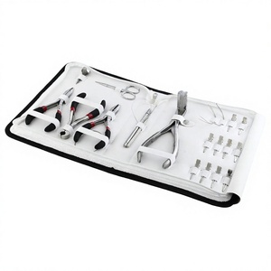 Multi Functional Silver Color Hair Extension Tools Kit 3 Microbeads & Tapeins Plier Cutting <b>Scissor</b> Bond Cutter <b>Sew</b> Needles Hook - Product Image 1