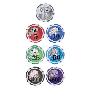 Jeu <span class=keywords><strong>de</strong></span> 500 jetons personnalisés Jetons <span class=keywords><strong>de</strong></span> poker en argile <span class=keywords><strong>de</strong></span> 11.5 grammes en fer ABS Jetons <span class=keywords><strong>de</strong></span> <span class=keywords><strong>casino</strong></span> avec boîtier en aluminium - Product Image 6