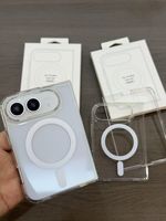 Compatible avec 18DUO Étui de téléphone pliable magnétique transparent en PC, protection intégrale anti-choc DUO