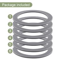 Lot de 6 joints toriques d'étanchéité en caoutchouc de silicone de remplacement pour mélangeur NutriBullet 600W 900W Blade