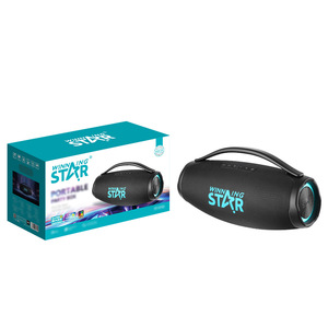 WINNINGSTAR Cross-border <b>Microphone</b> Connector Portable Indoor/Outdoor High-Power DSP Party 9D Wireless <b>Bluetooth</b> Speaker - Product Image 1