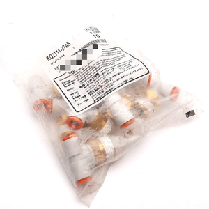 10'lu Paket Kq2t11-37as Branşman T Bağlantı Parçası, 1/<span class=keywords><strong>2</strong></span> inç Npt Erkek - 2x <span class=keywords><strong>3</strong></span>/8 inç Boru - Product Image 1