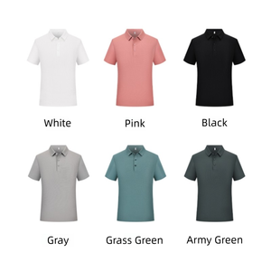 Mùa Hè Giản Dị Người Đàn Ông Của Cho Polo Áo Sơ Mi 190 Gram Vải Trọng Lượng Rắn Mô Hình Thiết Kế Ngắn Tay Dệt Kim Hàng Đầu Mát Mẻ Cảm Ứng - Product Image 6