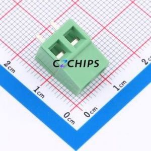 DB128V-5.0-2P-GN-S Screw Terminal Block Through hole Component (THT),P=5mm Connector 1x2P 5mm Green Through Hole - Product Image 1