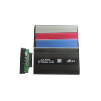 Boîtier en aluminium Portable USB 2.0 2.5 pouces pour adaptateur HDD/SDD SATA avec câble ordinateur portable usage externe matériau métallique boîtier SSD
