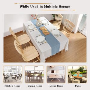 Tovaglia <span class=keywords><strong>a</strong></span> scacchi ricamata pesante rettangolare quadrata 100% in poliestere tovaglia per festa nuziale - Product Image 5