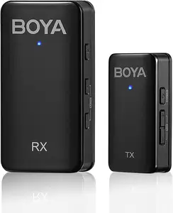 BOYA téléphone caméra caméscope enregistrement système de Microphone sans fil sans fil WMic5 2.4GHz pince à revers sans fil Lavalier Microphone