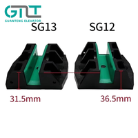 Patins de guidage modernes de 16 mm Thys*en Hollow TD56 Rail SG12 SG13 Contrepoids Patins coulissants pour rail principal et secondaire Pièce de rechange pour ascenseur