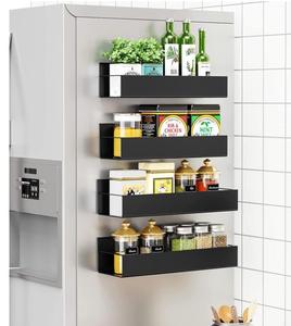 Magnetic Metal Spice Rack Space-Saving <b>Shelf</b> for Refrigerator and Microwave Side - Product Image 1