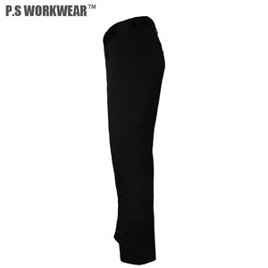 Pantalones negros largos Ropa DE TRABAJO Rodilleras Ajuste regular personalizado Pantalones tácticos ejecutivos Pantalones casuales de carga - Product Image 3