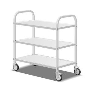 Carrito de Comedor de Acero Inoxidable de 3 Niveles para Cocina al Aire Libre, Ensamblado, Duradero, Precio Económico, Gran Volumen, 38 Pulgadas - Product Image 1