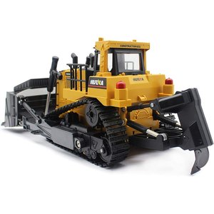 Nouveauté <span class=keywords><strong>HUINA</strong></span> <span class=keywords><strong>1569</strong></span> <span class=keywords><strong>Bulldozer</strong></span> RC 1/16, corps en plastique, 9 canaux, 2,4 GHz, camion télécommandé avec chargeur, cadeaux pour enfants, vente chaude - Product Image 3