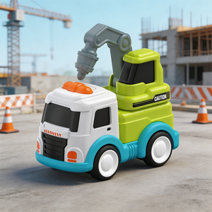 Ensemble de jouets de construction à rétrofriction pour enfants : Camion de forage et bétonnière pour garçons, idéal pour jouer à l'intérieur et à l'extérieur - Product Image 3