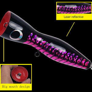 Señuelo de madera de 18 cm y 120 g, flotante, tipo Wave Climber, para la pesca de atún y marlín en aguas profundas. - Product Image 2
