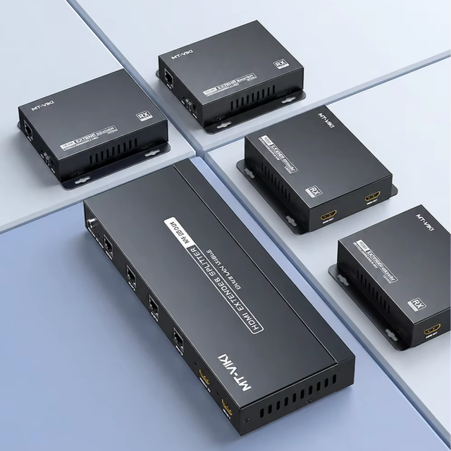 70m 4K60 HDMI Over Cat6 Extender Splitter with POC and IR Return for Shopping Mall Broadcast Studio and Home