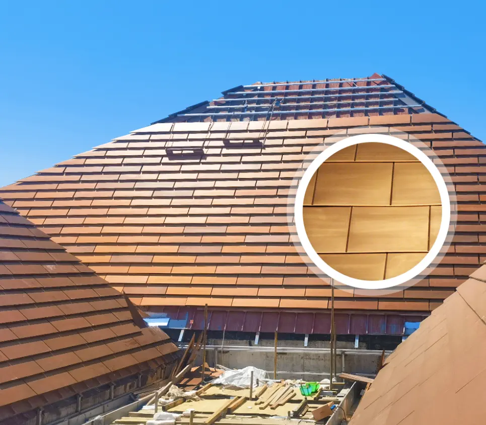بلاط سقف نحاسي من الجهة المُصنعة المحترفة، يمثل الذوق والجودة البناء مع أفضل جودة