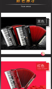 Accordéon pour piano Instruments de musique Perroquet authentique officiel 41 touches 120 Basse Adulte Débutant Instrument Accordéon à anches à quatre rangées - Product Image 6