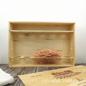 Caja de Madera para Seis Botellas de Vino, Rectangular, para Almacenamiento y Regalo, con Logotipo Personalizable, 52 cm de Largo, 0.8 mm de Grosor - Product Image 2