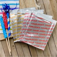 Sac en papier Hamburger de bonne qualité imprimé personnalisé feuille d'aluminium recyclable de qualité alimentaire étanche à l'huile