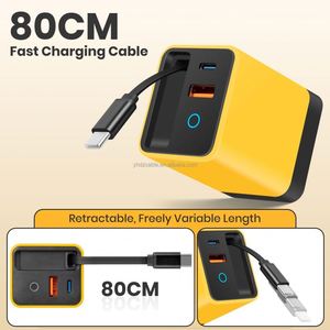 80W GAN Power <b>Adapter</b> <b>USB</b> <b>C</b> Super Fast Charging with <b>TYPE</b> <b>C</b> Charging Cable, Universal <b>Adapter</b> for Smartphones - Product Image 4