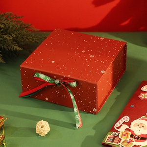 Foldable <b>Christmas</b> Gift Box With Window and Colorful Ribbon Paper Box Gift <b>Boxes</b> for Present - Product Image 5
