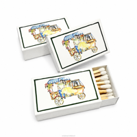 Boîtes d'allumettes personnalisées à motif animalier, allumettes en bois naturelles et sûres, outil d'allumage pour bougies aromatiques domestiques