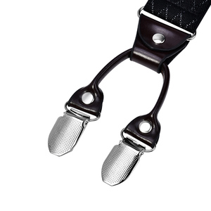 Fashion Suspender 6 Clips <strong>Braces</strong> Casual <strong>Leather</strong> <strong>Men</strong> Elastic Trouser Strap 4 Clip Suspenders <strong>for</strong> <strong>Men</strong> - Product Image 5