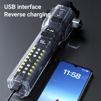 Lampe torche LED haute puissance longue portée en alliage d'aluminium avec plus de 1000 lumens, étanche, torche d'urgence, rechargeable, portable