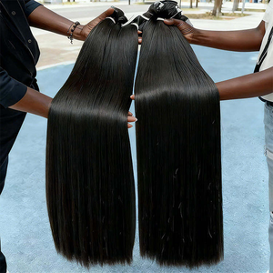 Extensions de cheveux vierges alignées sur les cuticules, cheveux indiens et cambodgiens, mèches de cheveux humains bruts non traités vietnamiens ultra-lisses - Product Image 4