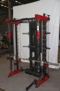 Adjustable Safety Spotter Arms Commercial Smith Machine Gantry Heavy <b>Bench</b> Press Squats Bearing Guides Plate <b>Storage</b> Q235 Load - Product Image 2