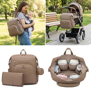 제조업체 OEM 고급 비건 가죽 다용도 간호사 가방 기저귀 백팩 맞춤형 출산 기저귀 아기 가방 (엄마용) - Product Image 2