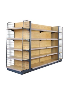 Duy nhất bên cửa hàng tạp hóa tường kệ cửa hàng bán lẻ hiển thị đứng Kệ siêu thị hạt gỗ Kệ - Product Image 5