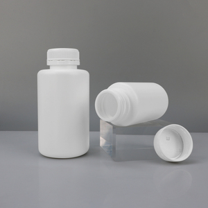 White Plastic Pill Bottle Screw Cap Medicine <b>Container</b> Packaging Bottle for <b>Tablets</b> Capsules - Product Image 2