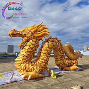 Tùy chỉnh quảng cáo inflatables động vật sản xuất sự kiện Trung Quốc phong cách <span class=keywords><strong>Inflatable</strong></span> rồng vàng - Product Image 1