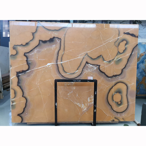 UnionStone Natural Honey Orange Onyx Modern Polished Floor Translucent <b>Stone</b> Slab Tiles for Kitchen & Bathroom - Product Image 2