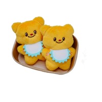 Nouveau Porte-clés en peluche Ours Beurreux couineur de dessin animé, Pendentif de sac mignon pour machine à griffes, Vente en gros