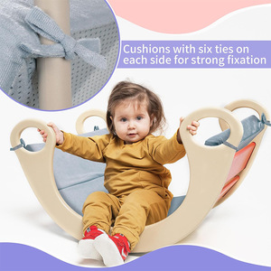 Planche d'équilibre arc-en-ciel en bois pour l'intégration sensorielle des enfants, avec coussin doux, pour les enfants de 4 à 6 ans, équipement de jeu intérieur - Product Image 3