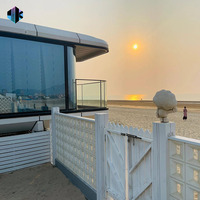 Capsule spatiale mobile en acier, imperméable, avec un design épuré, pour une utilisation dans les parcs et les maisons