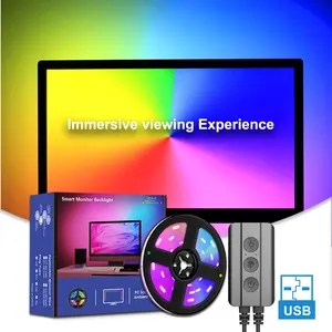 Renk değişen bilgisayar ekran Sync kutusu monitör arka ışık RGB5050 akıllı LED şerit ışık dinamik müzik oyun odası dekor