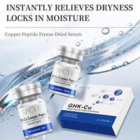 Suero Facial en Polvo Liofilizado con Péptidos de Cobre Azul, Reparador, Reafirmante, Colágeno, Péptido GHK-Cu, Ácido Hialurónico, Antienvejecimiento