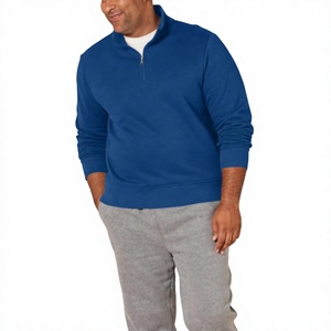 Sweat-shirt décontracté pour homme à demi-zip, pull confortable à quart de zip en mélange de coton doux, haut élégant pour le quotidien et le bureau - Product Image 6