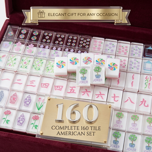 ชุดไพ่นกกระจอกอะคริลิคสี่ชั้นสีชมพูเชอร์รี่สุดหรูสไตล์อเมริกัน 160 แผ่น เป็นมิตรกับสิ่งแวดล้อม ของขวัญสุดพิเศษสำหรับโอกาสพิเศษ - Product Image 4