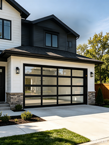 <span class=keywords><strong>Porte</strong></span> de <span class=keywords><strong>garage</strong></span> résidentielle moderne à vue complète, électrique, enroulable, en aluminium et verre noir – <span class=keywords><strong>Prix</strong></span> - Product Image 6