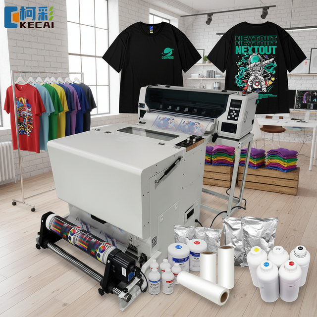 KECAI A1 24inch Dtf Printer 60cm t Shirts Printing Machine Dtf Printer with Powder Shaker Oven