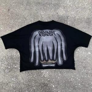 T-shirt Streetwear Boxy 2026 tendance pour homme, coupe oversize à épaules tombantes, effet délavé, en tissu épais, vierge - Product Image 6