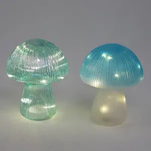 复活节蘑菇装饰家居复活节可爱装饰玻璃蘑菇批发创意
