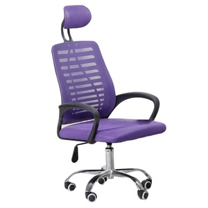 Chaise de bureau ergonomique moderne à dossier haut, pivotante, réglable en hauteur, confortable, avec dossier en maille, pour la maison, le bureau, les salles de conférence, les dortoirs - Product Image 4